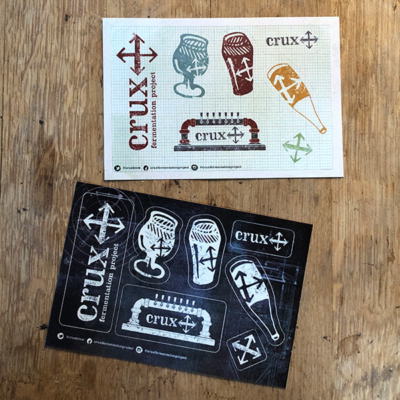 crux postcard stickers